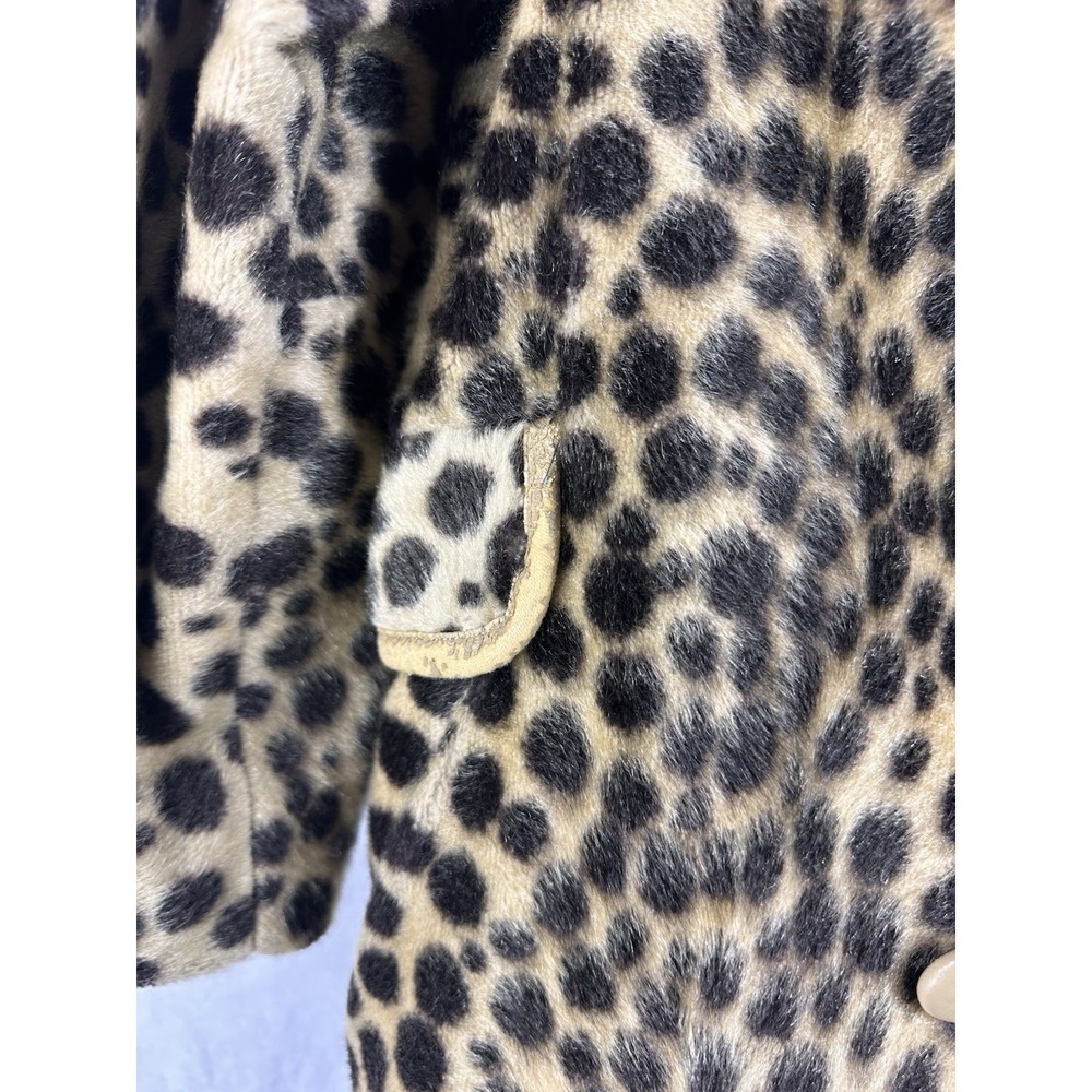 Safari Faux Leopard Coat CBK style City Chic NYC Street Style Old Money European - Picture 9 of 13